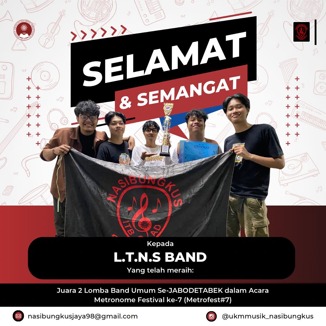 Unit Kegiatan Mahasiswa (UKM) Musik NASIBUNGKUS Raih Juara II di Ajang Metronome Festival se Jabodetabek